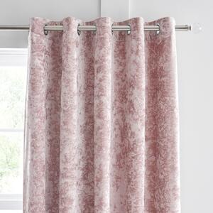 Różowe zasłony zestaw 2 szt. 168x183 cm Crushed Velvet – Catherine Lansfield