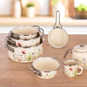 Kubek emaliowany kremowy MAKI 400 ML