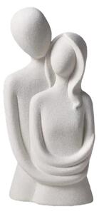Figurka Ceramiczna Dekoracyjna Para Zakochanych - Biała 21cm