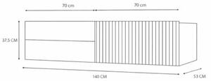 Szafka łazienkowa TIGO 1D2S kaszmir 140x53x37,5 1 szt