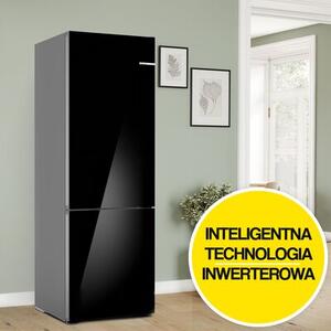 Lodówka BOSCH KGN49LBCF No frost 203cm Czarna