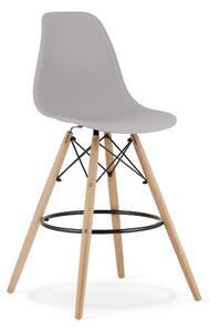 Krzesło barowe hoker Enzo Lugano Milano szary