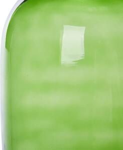 Wazon dekoracyjny szklany okrągły 31 cm ręcznie wykonany ozdobny zielony Pulao Beliani