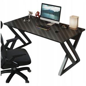 Biurko komputerowe gamingowe czarne nowoczesne dla gracza stÃ³Å loft 120 cm