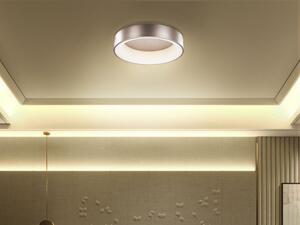 Nowoczesna lampa sufitowa LED okrągła plafon syntetyk jasnobrązowa Dawei Beliani