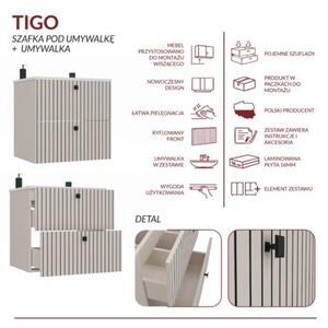 Szafka z umywalką TIGO 60 2S kaszmir 60x47x59 1 szt