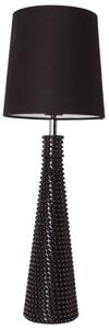 Klasyczna lampka stojąca Lofty abażurowa lampa czarna - czarny