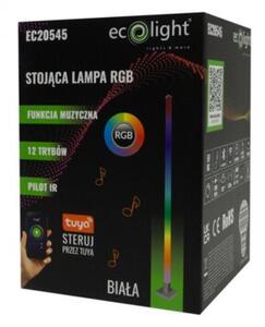 Lampa podłogowa muzyczna RGB+W LED z pilotem Ecolight EC20545