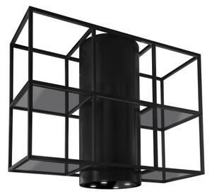 Okap wyspowy Tubo Cage Central Glass Black Matt 120 cm