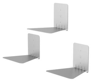 Srebrne metalowe półki zestaw 3 szt. 18 cm Conceal – Umbra