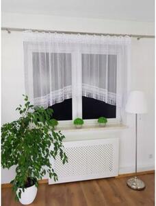 Firana gotowa w Åuk z gipiurÄ 20 cm - biaÅa markizeta 300x120 cm