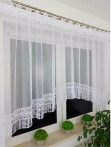 Firana gotowa w Åuk z gipiurÄ 20 cm - biaÅa markizeta 300x120 cm