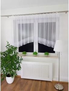 Firana gotowa w Åuk z gipiurÄ 20 cm - biaÅa markizeta 300x120 cm