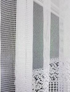 Firana gotowa w Åuk z gipiurÄ 20 cm - biaÅa markizeta 300x120 cm