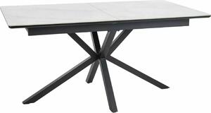 Stół rozkładany LOGAN CERAMIC 160(200)x90 biały mat/czarny mat