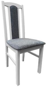MebleMWM Krzesło drewniane BOS 7 / Białe tkanina 17x / Outlet