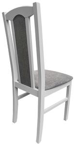 MebleMWM Krzesło drewniane BOS 7 / Białe tkanina 17x / Outlet