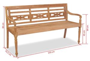 Drewniana ławka ogrodowa Rea 3X - brązowa