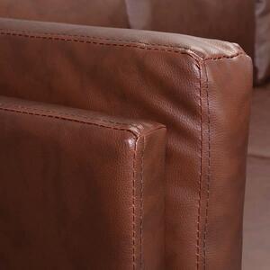 Przestronna sofa narożna Miva 2X - brązowa