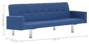 Rozkładana sofa Nesma z podłokietnikami - niebieska