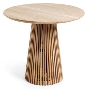 Okrągły stół z litego drewna tekowego ø 90 cm Jeanette – Kave Home
