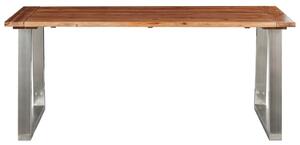 Stół industrialny z akacji Eluwin – brązowy