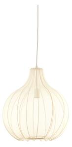 Beżowa lampa wisząca z tekstylnym kloszem ø 50 cm Elati – Light & Living