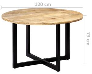 Stół okrągły z drewna Mavin 2X – brązowy