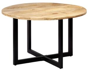 Stół okrągły z drewna Mavin 2X – brązowy