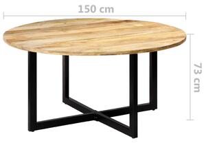 Stół okrągły z drewna Mavin 3X – brązowy
