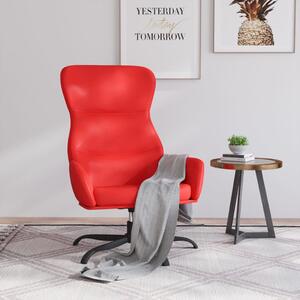Fotel wypoczynkowy, czerwony, sztuczna skóra