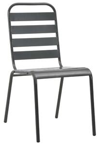 Zestaw metalowych krzeseł ogrodowych Mantar - szary