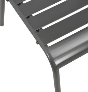 Zestaw metalowych krzeseł ogrodowych Mantar - szary