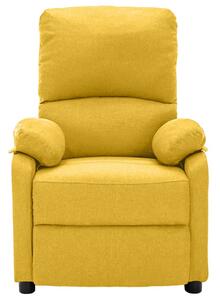 Fotel rozkładany, żółty, tapicerowany tkaniną