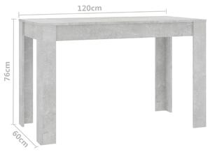 Betonowo-szary nowoczesny stół – Sans