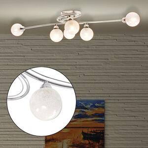 Srebrna lampa sufitowa do sypialni - EX21-Loker