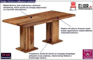 Brązowy stół z drewna sheesham – Kemon
