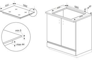Płyta indukcyjna AMICA PIT6542PHTSUNHC 3.0BL MATT HoodConnect Pro Bridge