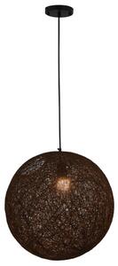 Brązowa lampa wisząca kula w stylu boho - EX107-Goten