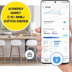 Lodówka SAMSUNG BESPOKE AI RB38C7B5C12 EF No Frost 203cm Alabastrowa biel