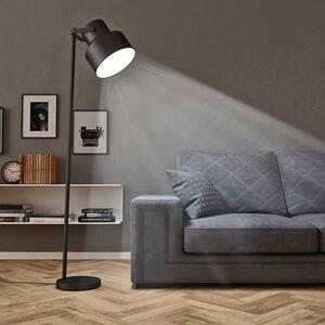 Czarna stojąca lampa podłogowa w stylu loftowym - EX137-Solla