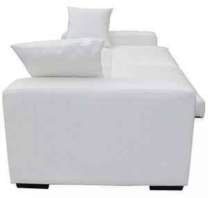 Luksusowa rozkładana biała sofa - Astigar