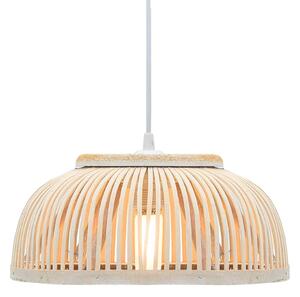 Biała lampa wisząca z drewna wierzbowego - EX219-Breva