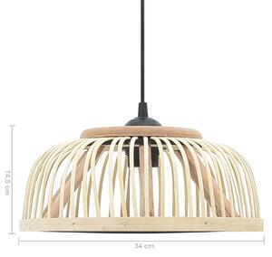 Jasnobrązowa drewniana lampa wisząca - EX220-Breva
