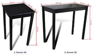 Nowoczesny, czarny stolik barowy – Karson 3X