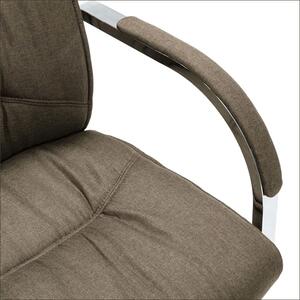 Krzesło biurowe tapicerowane tkaniną w kolorze taupe - Lauris 3X