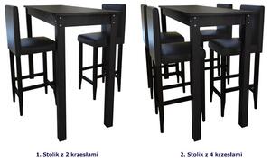 Nowoczesny stolik barowy z 2 krzesłami – Arsen 3X