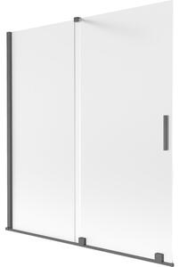 Mexen Velar parawan nawannowy 2-skrzydłowy rozsuwany 150 x 150 cm, szron, gun gray szczotkowany - 896-150-000-31-66