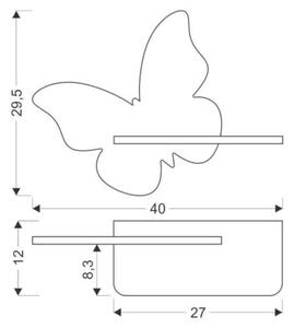 Kinkiet Candellux BUTTERFLY 1x wbudowany LED 21-85153
