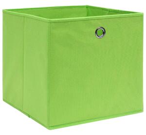 Pudełka, 10 szt., zielone, 32x32x32 cm, tkanina